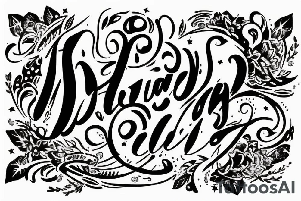 inscription with a beautiful font tattoo idea