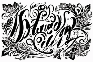 inscription with a beautiful font tattoo idea