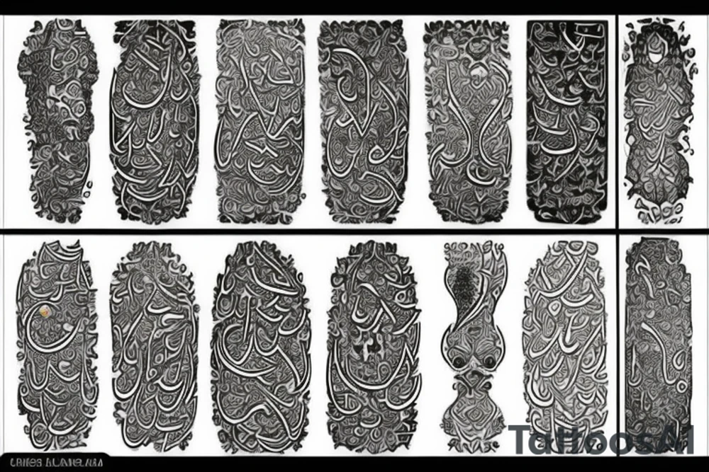 Persian alphabet style tattoo idea