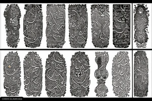 Persian alphabet style tattoo idea