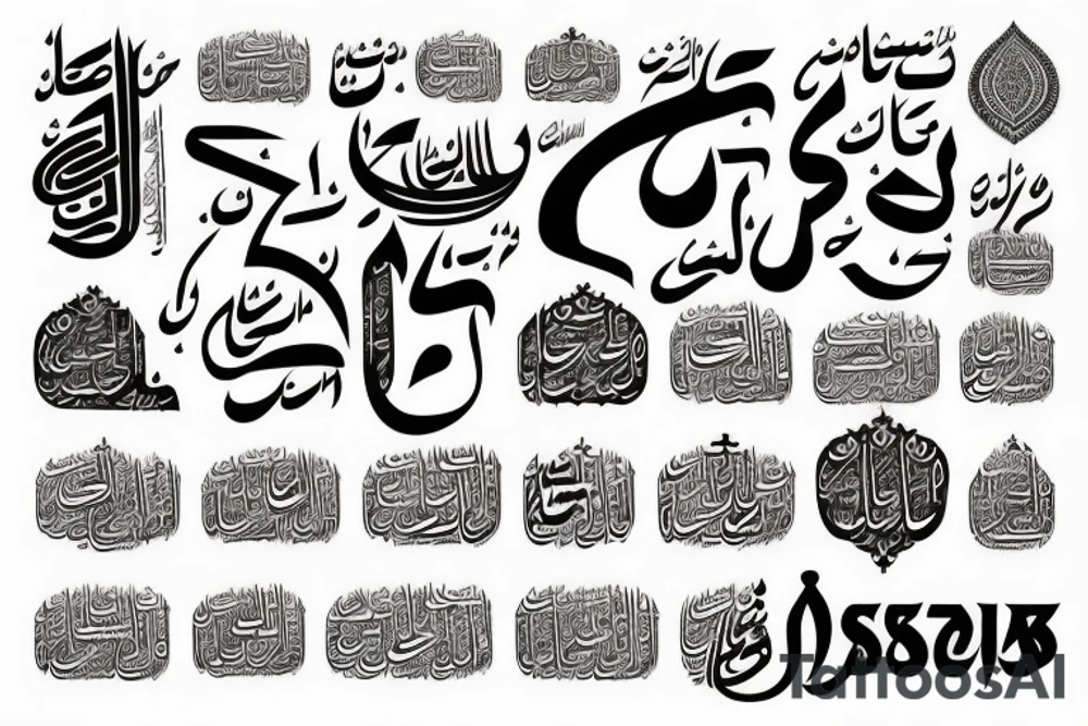 Persian alphabet style tattoo idea