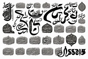 Persian alphabet style tattoo idea