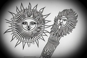 Amon ra protects the sun tattoo idea