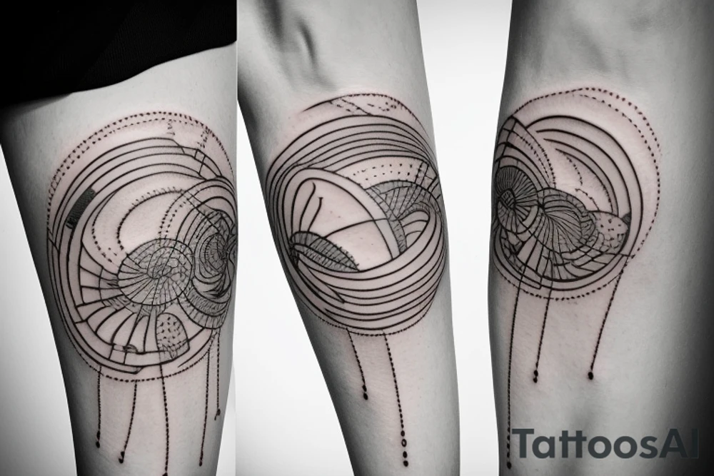 Thin moon tattoo idea
