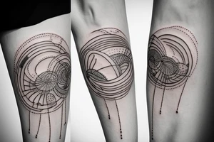 Thin moon tattoo idea