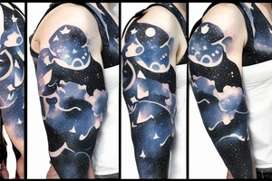 astroneer in galaxy tattoo idea