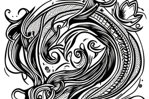 Pisces zodiac sign tattoo idea