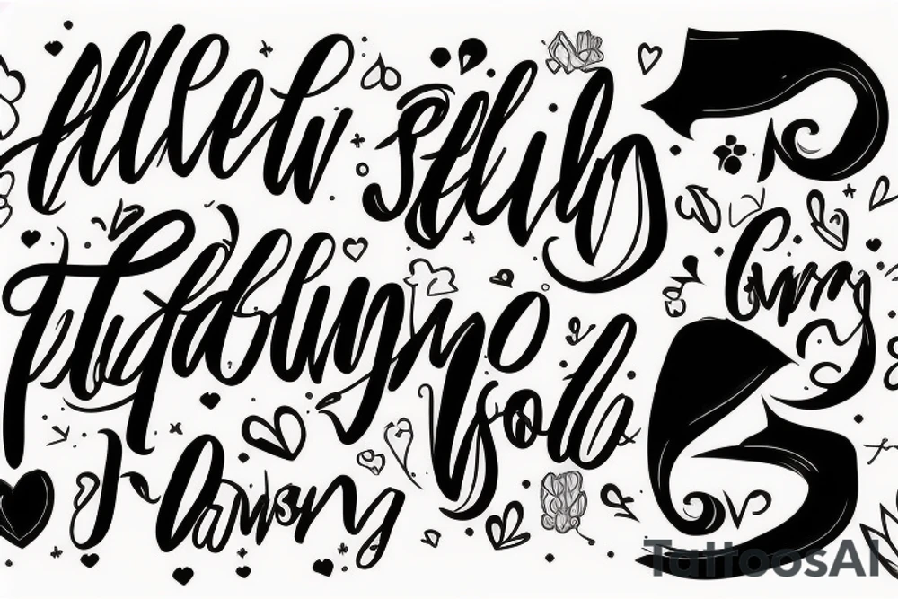 inscription “still dreaming of being special” with a beautiful font tattoo idea