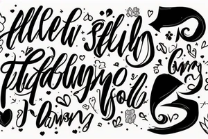 inscription “still dreaming of being special” with a beautiful font tattoo idea