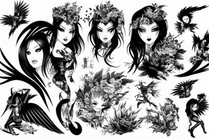 Angel devil and aki hayakawa tattoo idea