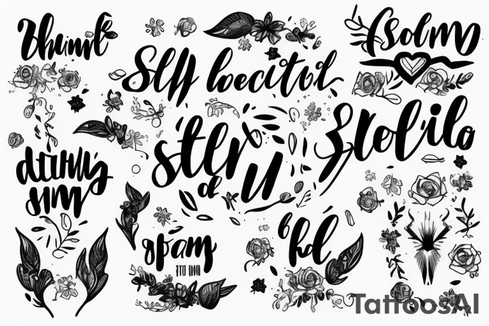 inscription “still dreaming of being special” with a beautiful font tattoo idea