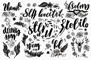 inscription “still dreaming of being special” with a beautiful font tattoo idea