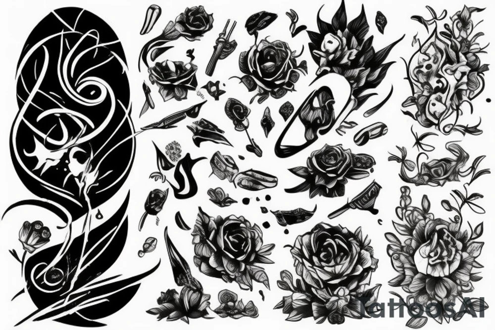 کص سفید و صورتی tattoo idea