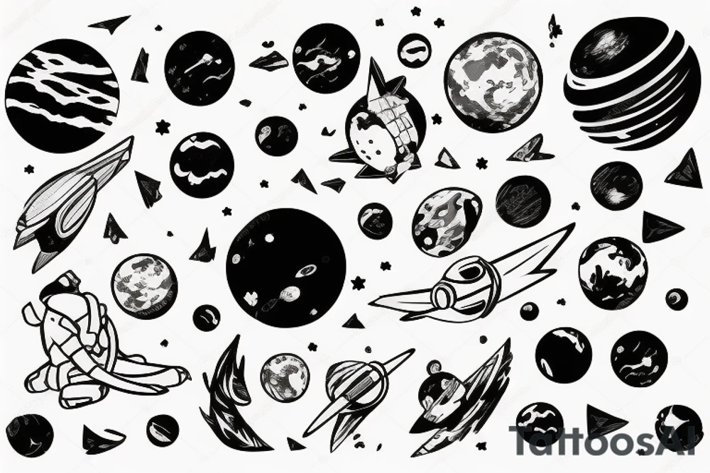 astroneer in galaxy tattoo idea