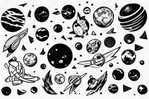 astroneer in galaxy tattoo idea