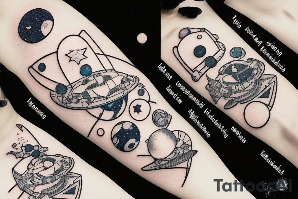 astroneer in galaxy tattoo idea