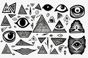 A pyramid that has an eye tattoo idea