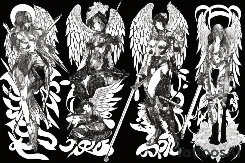 Angel devil and aki hayakawa's swords tattoo idea