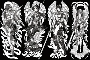 Angel devil and aki hayakawa's swords tattoo idea