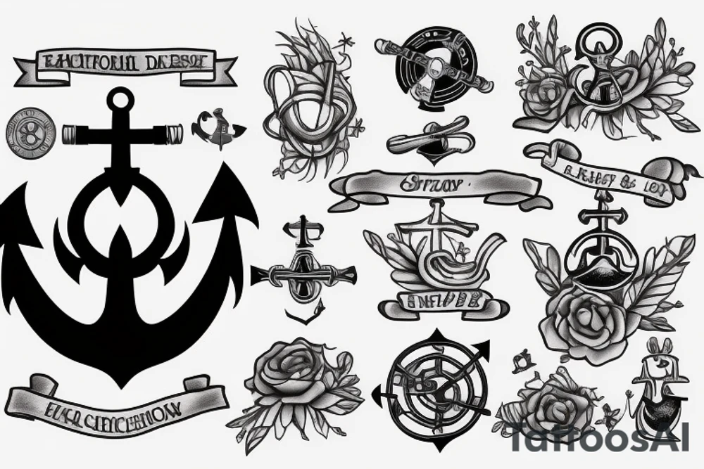 Navy anchor tattoo idea