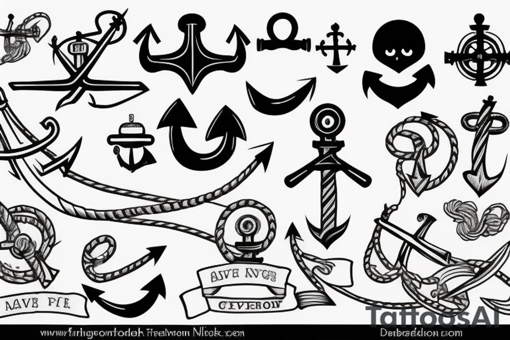 Navy anchor tattoo idea