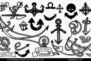 Navy anchor tattoo idea