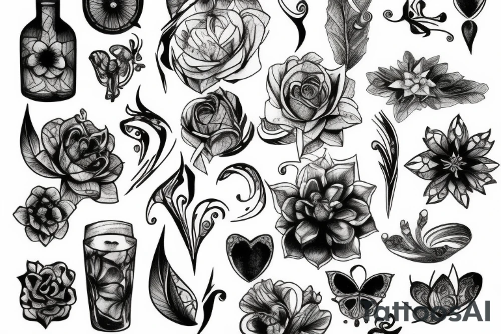 glass tattoo idea