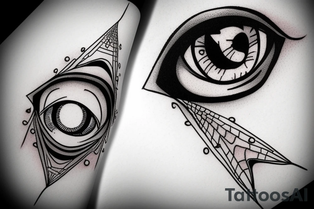 A pyramid that has an eye tattoo idea