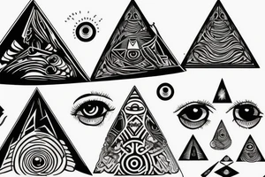 A pyramid that has an eye tattoo idea