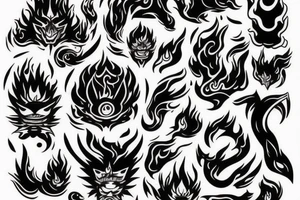Fire for woshu clothes tattoo idea
