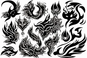 Fire for woshu clothes tattoo idea
