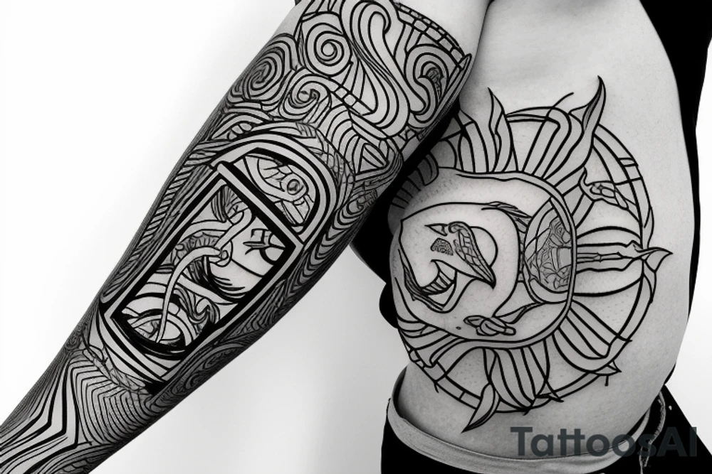 Pisces zodiac sign tattoo idea
