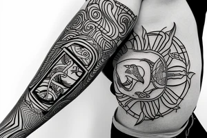 Pisces zodiac sign tattoo idea