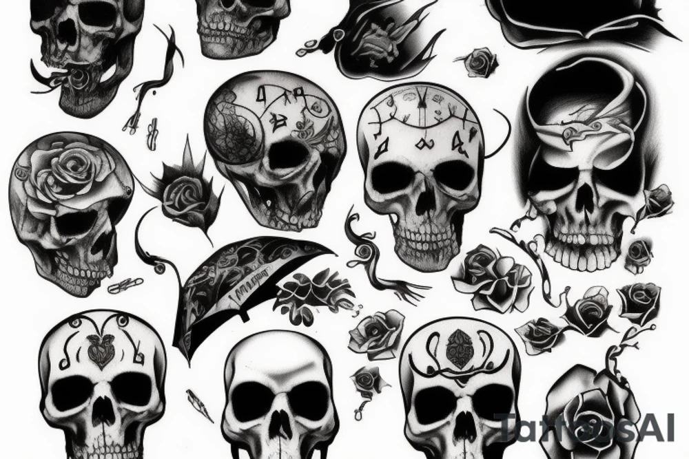 death and depression tattoo idea