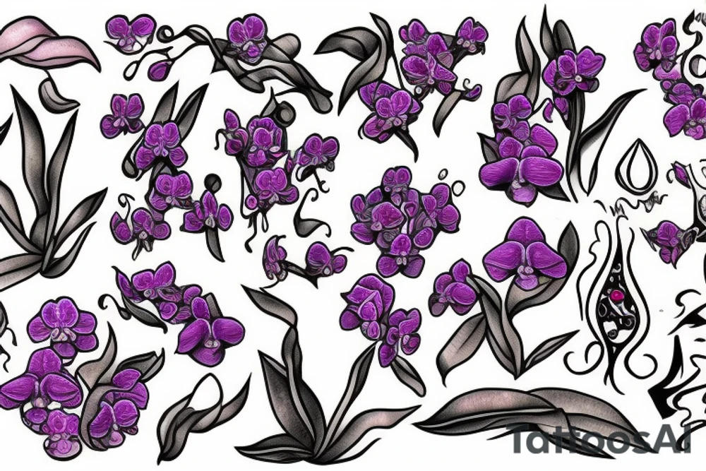 orchid in the fairy form tattoo idea