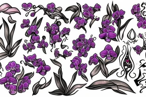 orchid in the fairy form tattoo idea