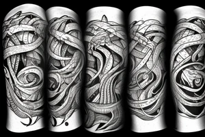 Big Cthulhu destroying ships tattoo idea