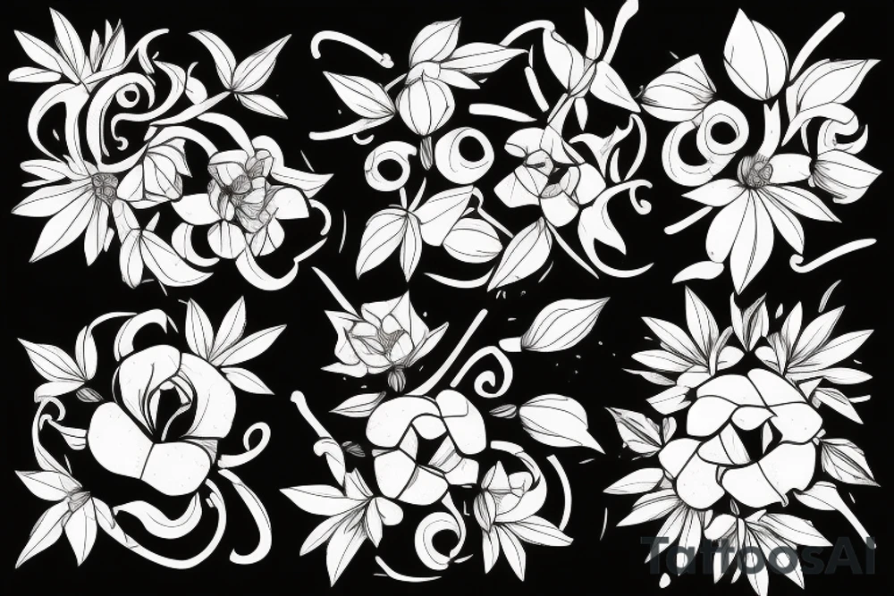 a flower with thorns and blood tattoo idea