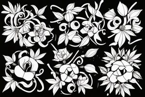 a flower with thorns and blood tattoo idea