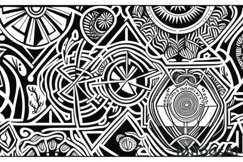 A geometric tattoo inspired by magic mushrooms tattoo idea A geometric tattoo inspired by magic mushrooms tattoo idea