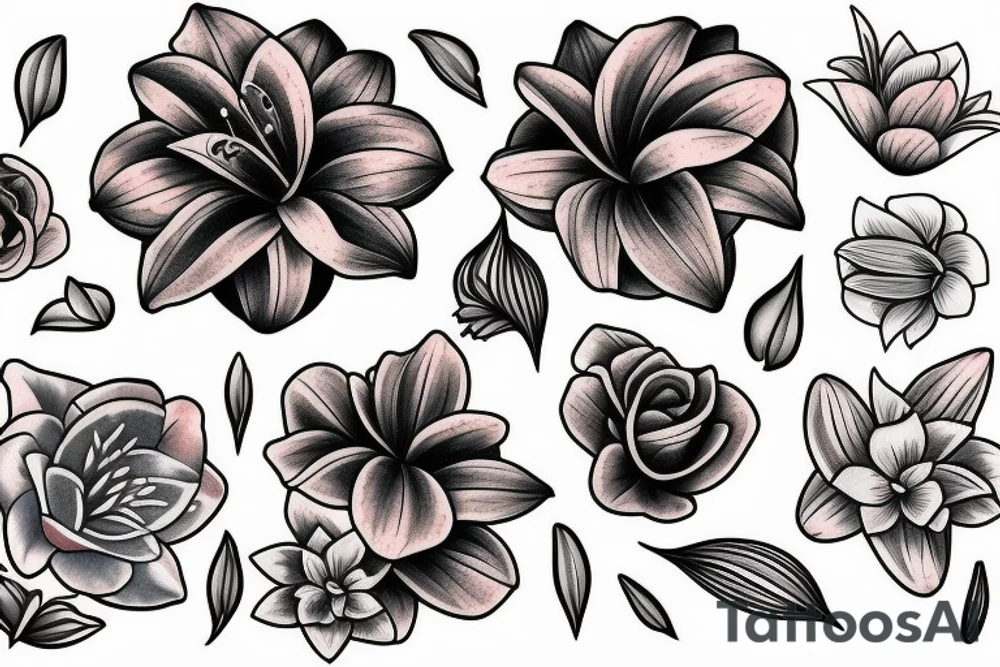 lily flower tattoo idea