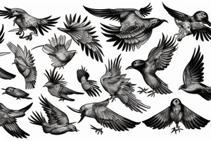 flying bird tattoo idea