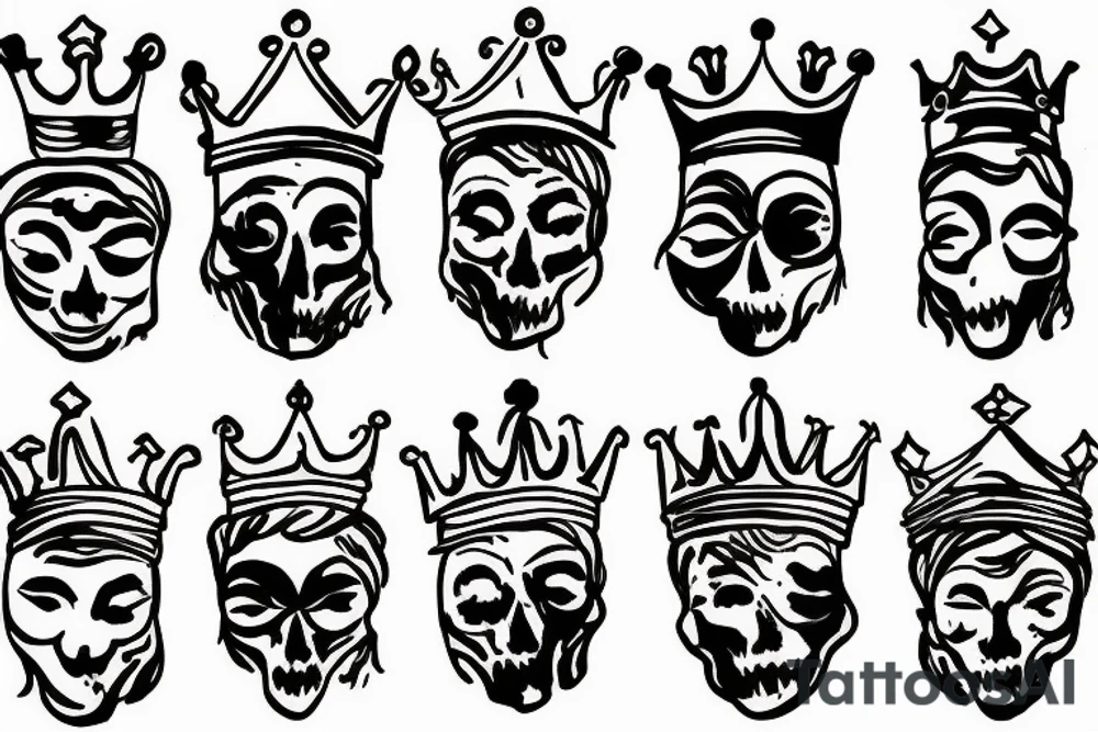 a flower mixed with a king crown tattoo idea