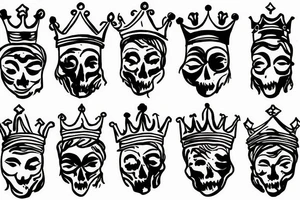 a flower mixed with a king crown tattoo idea