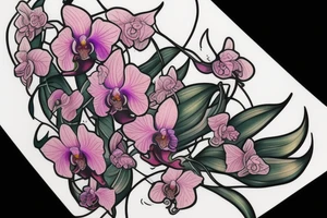 orchid in the fairy form tattoo idea