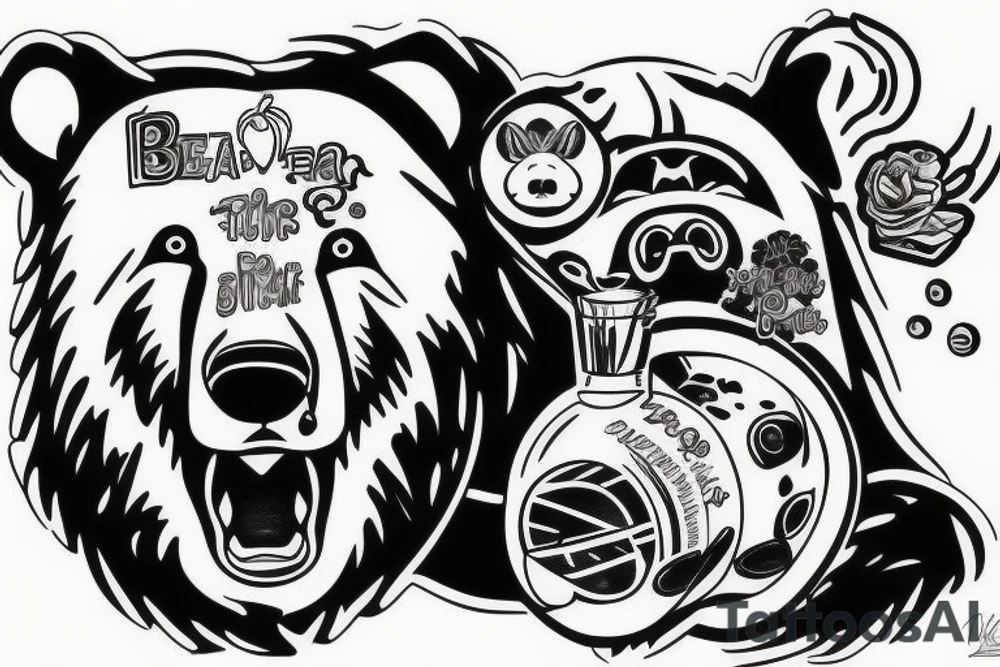 great bear drink on the skyboard tattoo idea