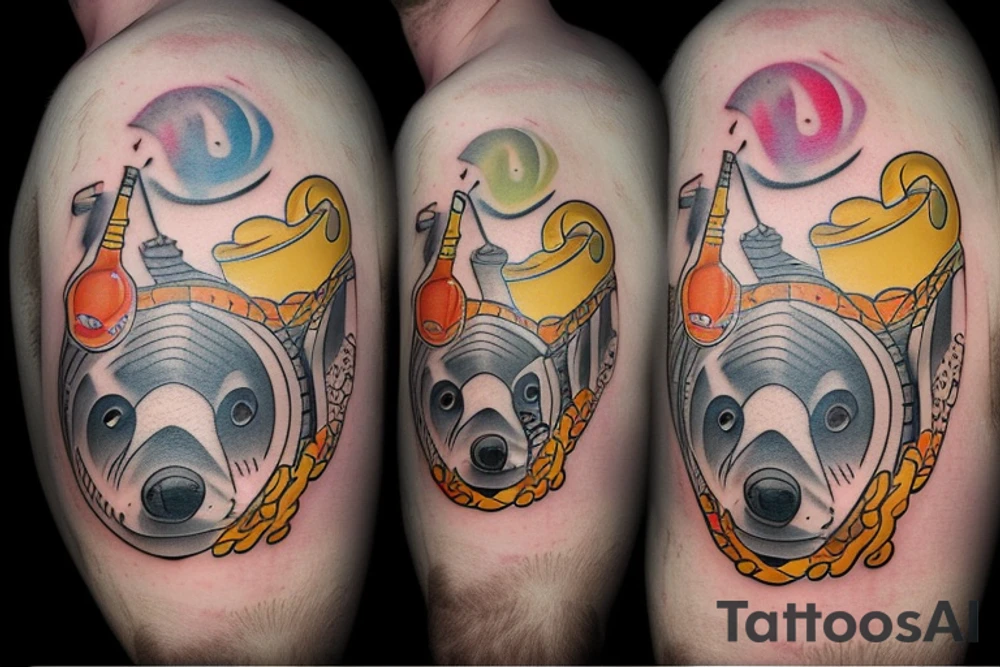 great bear drink on the skyboard tattoo idea