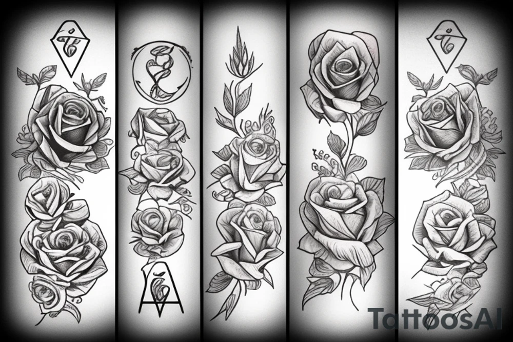 Rose of winds tattoo idea