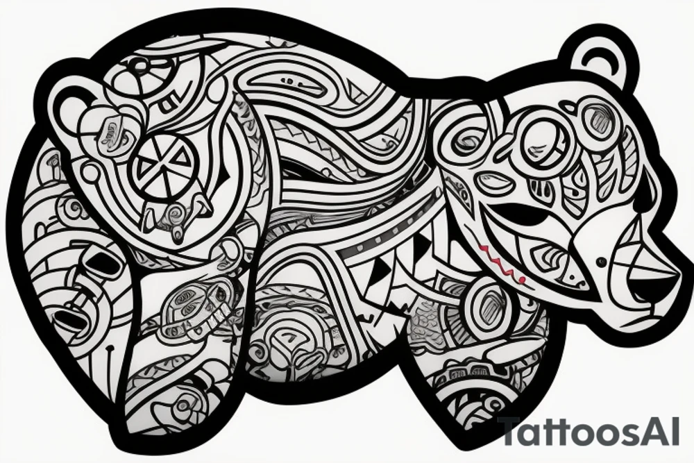 great bear drink on the skyboard tattoo idea