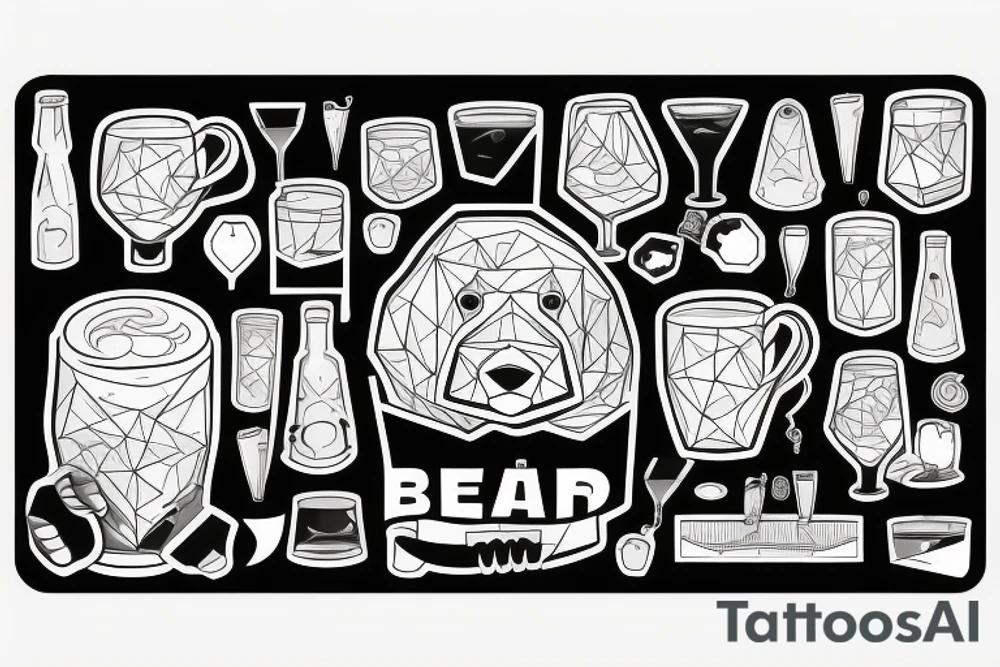 great bear drink on the skyboard tattoo idea